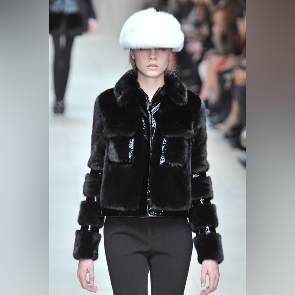 Burberry Prorsum 2011 AW runway Black mink fur Jacket